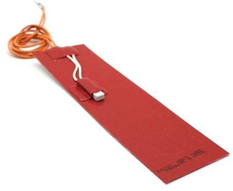 DOJA Barcelona | Silikon Heizelement | 100W | 58x210mm | Silikon-Heizmatte | Silikon-Heizkissen | Heizelement aus Silikon mit Thermostat | Silikon Heizteppich für den industriellen und häuslichen