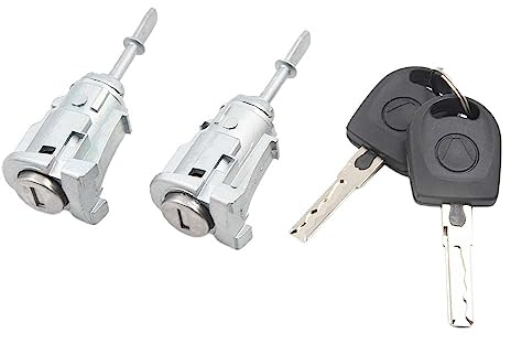 YUCKMZ Schließzylinder Set Links und Rechts Vorne Autotür mit 2 Schlüssel Kompatibel mit VW Bora Golf Lupo 9N 604837167+604837168