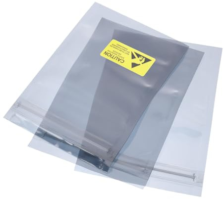 QUARKZMAN Bolsas Antiestáticas Bolsa de Protección 50 Unidades 3x5 Pulgadas (8x13 cm) Resellables con Etiquetas para Disco Duro HDD SSD Placa PCB