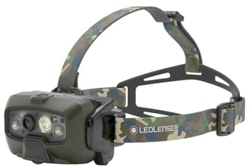 Ledlenser HF6R Core RGB Akku-LED-Stirnlampe, 1600lm, 210m Leuchtweite, IP68 | Automatische Dimmung & Fokussierung, bis zu 90h Leuchtdauer, RGB-Lichtmodi, wasserdicht, wiederaufladbar, Tarnfarbe | 2024