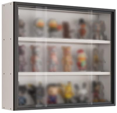 GOCHUSX Transparent Display Ständer Für Figuren, Vitrine Für Sammlungen, Vitrine Aus Acrylholz, Wandvitrine Aus Holz Für Sammlerstücke Und Actionfiguren(50x10x42.4cm)