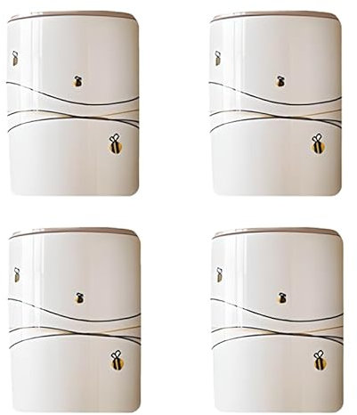 XoTiq Accessori per yogurtiera, fermentatore da 0,5L con 4 Piccoli, vasetti per yogurtiera in Ceramica, Accessori da Cucina per Yogurt Greco Denso, Cultura dello Yogurt Fatto in casa Senza latticini