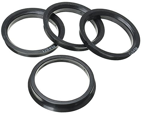 Zpengtai Zentrierringe 1 Satz 4 Naben-Zentrierringe for Auto-Radbohrung, Mittelkragen 66,6–57,1 mm Radnaben Zentrierringe