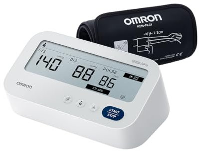 OMRON X3 Comfort AFib, Clinically Validated Upper Arm Blood Pressure Monitor for Home Use, Intelli Wrap Cuff Included (22-42cm), AFib Detection, Blood Pressure Machine with 3X Measurement Function