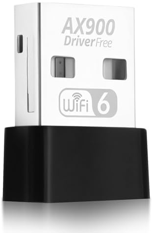 AHRLIC WiFi 6 USB Dongle with Built-in Driver Installation (Requires Driver Setup) – Dual Band Wireless Adapter for PC/Laptop, 2.4GHz & 5GHz, 600Mbps WiFi USB Stick for Windows/Linux