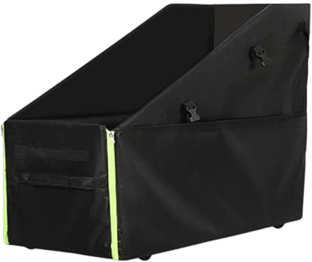 LeeQinersw Faltrad Tasche Fahrradkoffer Aufbewahrungsbox Reisetasche Transporttasche mit Faltbarer Konstruktion Und Gurten für Die Lagerung Im Auto Und Den Schu, Black S with Wheel