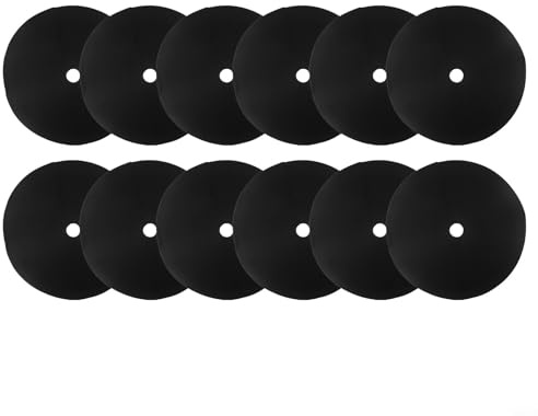 Zilimontt Baummulch für Ring mit Pfählen, 12 Stück Vliesstoff Grassperre Matte für Garten Pflanzenschutz, 62cm Außendurchmesser und 7cm Innendurchmesser, geeignet für
