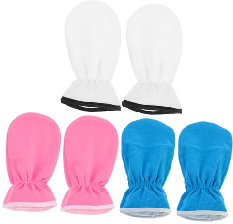 ABOOFAN 3 Paar Paraffin Handschuhe für Handpflege mit Peeling Effekt Polyester Material Weiche Wärmende Handmasken für Damen und Spa Anwendung