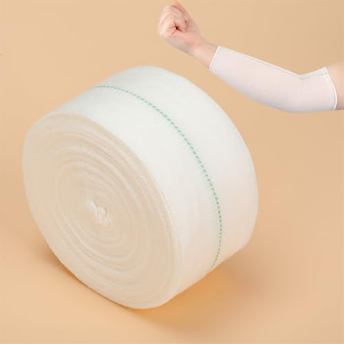 Tubular Bandages 5CM X 15 M Cotton Stretch Bandage Elasticated Tubular Stretch Bandage Green Line for Dressing Retention and Wet Dry Wrapping