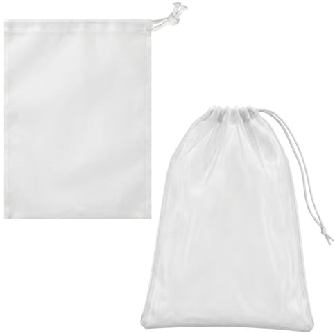 Cheese Cloths for Straining, 6 PCS Reusable Nut Milk Bag, Fine Mesh Cheesecloth Drawstring Bags 20x30cm, Washable Muslin Cloths for Cooking, Cold Brew Coffee, Yogurt, Juice Strainer