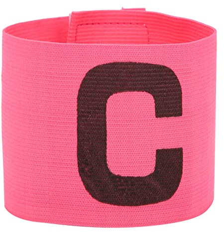 Phefop 10 St Fotbollskaptensarmband, Justerbara Andningsbara Kaptenarmband för Fotboll C Word Elastiskt Sportarmband i Nylon för Barn Ungdom Vuxna (Rosa)