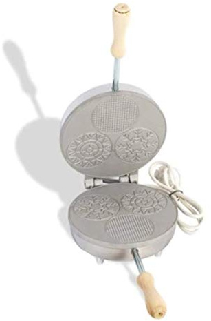 Galleta eléctrica redonda fina de 3 uds, 600 W, cromado