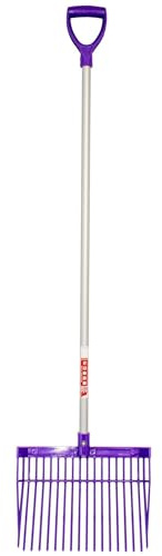 Red Gorilla Bedding Fork with D Handle Purple Lightweight For Stable Bedding Mucking Out Pitchfork for Hay and Garden Compost 157cm Long