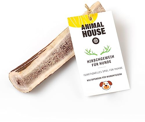 Animal House - Corna di Cervo Premium per Cani Sezionate - 100% Naturali e Resistenti - Migliora l'Igiene Orale - Adatte a Tutte le Taglie - Cruelty-Free (S)