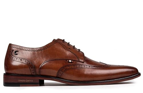 Simon Carter Herr Beagle Brogue Skor Solbränna 42 EU