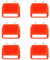 Brimix pack 6 pc Cajas de tornillos para panel tablero perforado con ganchos de acero. Estante compartimento organizador de banco de trabajo para organizar herramientas, accesorios, recambios, etc