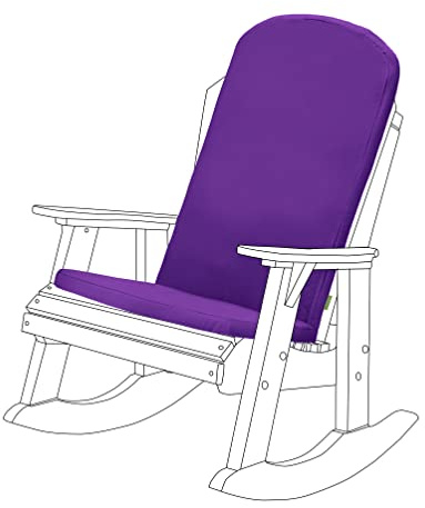 Gardenista Garten Premium Adirondack-Stuhlkissen | Hochlehner-Kissen mit sicheren Bändern | Wasserabweisend und leicht rutschfeste Patio-Stuhlkissen | Einfach abwischbare Sitzkissen (Lila)