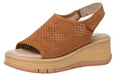 Tamaris Comfort Damen 8-8-88305-20-305 Sandale mit Absatz, Cognac, 37 EU
