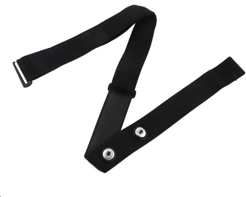 Surieen Fascia toracica di ricambio per cardiofrequenzimetro, elastica regolabile, fascia toracica morbida, compatibile con Garmin Bryton XOSS iGPSPORT (distanza del foro: 4,5 cm)