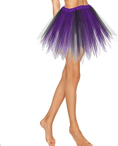 Lusofie Gonna Tulle Donna Abito da Ballo Principessa per Ballerine Tutu Donna Adulto a 3 Strati Elasticizzato Classico Gonnellino Danza Classica Bambina Gonne in Tulle Vestiti Anni 80
