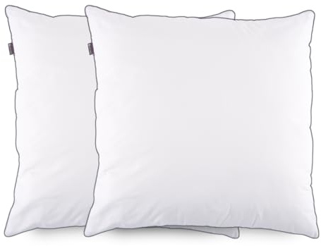 KALIOPE Kissen, Allergiker Kopfkissen aus Mikrofaser, 80 x 80 cm, 2er Set | Schlafkissen und Bettkissen mit Reißverschluss, Füllmenge anpassbar, Oeko-Tex, atmungsaktiv, bis 60 Grad waschbar
