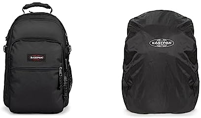 EASTPAK Tutor Rucksack, Schwarz (Schwarz) & Cory Rucksack Regenschutz, Schwarz (Black)