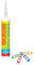 SARATOGA SIL3004, Silicone Sigillante Antimuffa Universale a Reticolazione Acetica con Formula Avanzata ad alte prestazioni,280ml con Portachiavi GM (1, Trasparente)