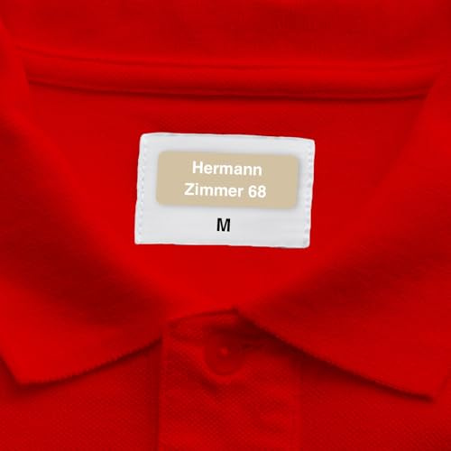 Namensschilder Altenheim Aufkleber (250 Sticker) – Beschrifte Kleidung mit deinem Namen – Namensschilder für Textil. Wäsche & Mehr – Geeignet für Waschmaschine & Spülmaschine – 30 x 13 mm