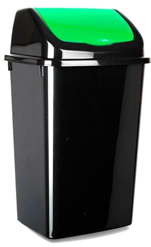 Acan Tradineur Poubelle à Couvercle Basculant pour Recyclage Plastique 50 Litres Recyclage Verre 68,5 x 40 x 35 cm