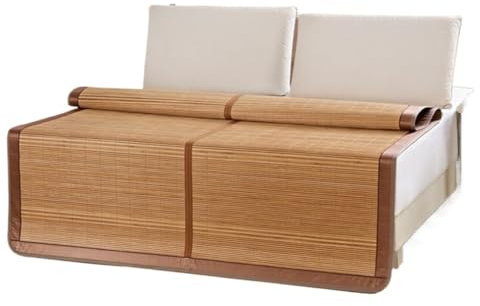 AMYSTY Sommer-Schlafmatte Sommer-Kühl-Isomatte Sommer-Isomatte Aus Bambus, Karbonisierte Faltbare Bettunterlagen Für Den Wohnheimunterricht Bambusmatten-Bett Sommerschlafmatte(1.8m)