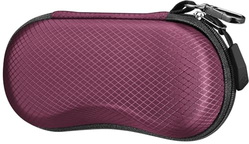 FINTIE Hardcase Brillenetui Sonnenbrille für Damen und Herren | Kratzfeste Sonnenbrillen Etui aus EVA , mit Karabiner & Reißverschluss, für Outdoor Sportbrille Fahrradbrille