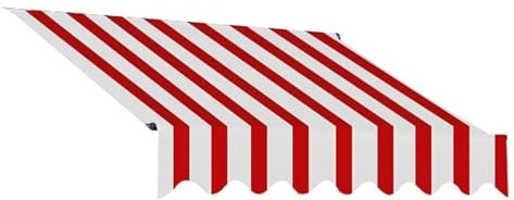 HJXGQJM Sonnenschutzdach Für Einziehbare Markisen, UV-beständig Polyester Überdachung Klemmmarkise wasserdichte, Wechseln Balkonmarkisen Sonnenschutz Stoff，Ersatz-markisenstoff(Red,5x3.5m(16x11.5ft))