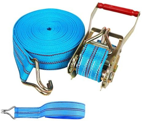 Correas de amarre para coche – Correas de trinquete duraderas, resistentes al desgaste, de 15 m de largo, correas de camión engrosadas con trinquete | Tensores de cuerda, correas de carga duraderas