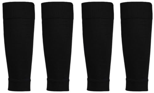 WeddHuis 2 Paar Kinder Fußball Stutzen, Atmungsaktive & Elastische Fußballsocken, Schienbeinschutz & Knieschoner für Jungen & Mädchen, Sportstutzen ohne Socken, Fußballtraining (135-160cm)
