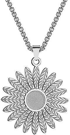 IOETSEUT Colliers pour Hommes Gothique Tournesol Pendentif Collier pour Femmes Bohemia Jewelry Collier Ras de Cou Cadeau Le Cadeau