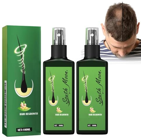 Siero Per La Crescita Dei Capelli Allo Zenzero, Essenza per la Crescita Capelli, 2PC Spray Nutriente Allo Zenzero, Promuovere una Crescita dei Capelli più Spessa, 100ml hairgrowthliquid-2