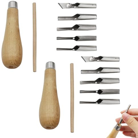 2 Set Coltello da Intaglio Scultura a Mano Strumenti di Pittura Taglierina per Verniciatura per Blocchi di Intaglio Fai-da-Te Scultura E Arte Paiting