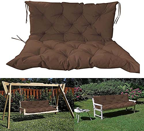Wasserdichtes Outdoor Bankkissen mit Rückenlehne Polster für Gartenschaukel 2 3 Sitzer Sitz & Rückenkissen Set Hängematte Kissen Bezug für Holzstuhl Palette