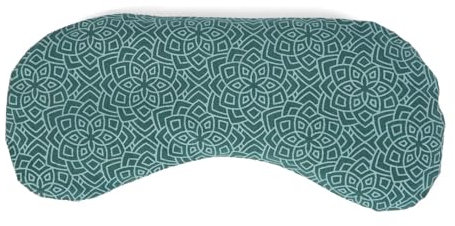 Bodhi Soft Cotton Eye Pillow | Organic Linseed & Organic Lavender Filling | Vegan | Eye Mask for Yoga, Relaxation & Meditation | Bloom, Jungle Green