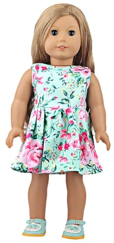 DUORUIMI Vêtements de poupée d'été à imprimé floral pour poupée américaine 45,7 cm avec culotte