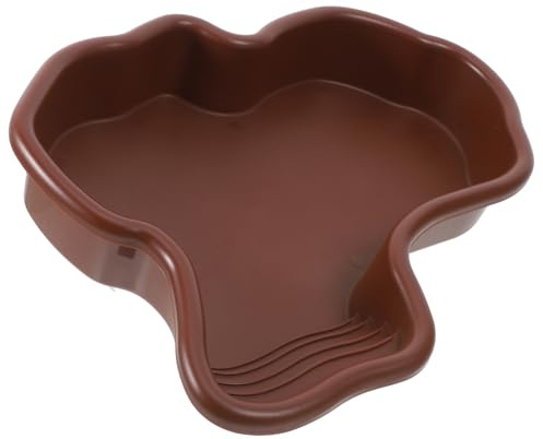 LOLIPPYY Bassine pour Tortues Très Grosse Taille Multifonctionnelle en Matériau Résistant Décor Paysager pour Bain et Abreuvoir Habitat Reptiles Terrestres