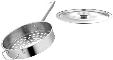 Healifty Mestolo Scolapasta in Acciaio con Manico Ergonomico Colino per Raffreddare Gamberi e Scolapasta per Cucina Utensile Resistente e per Uso