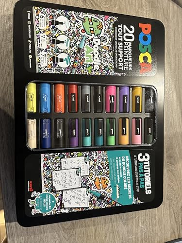 POSCA Koffer mit 20 Markern von Doodle Art