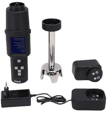 ViaGasaFamido Batidora de Mano Comercial de 300 W, Batidora Industrial, Profesional con Motor sin Escobillas, Velocidad Variable de 3000 a 12 000 RPM, de Acero Inoxidable de (Enchufe de la UE)