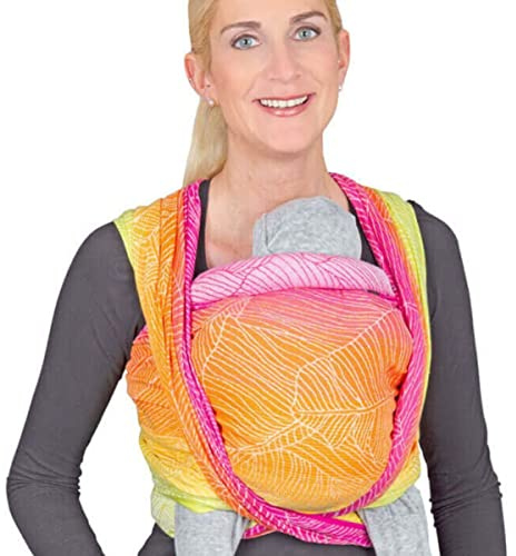 Hoppediz gewebtes Baby-Tragetuch ab Geburt, Neugeboren bis Kleinkind, 100% Baumwolle, Quito pastell 4,60 m