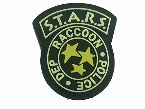 Stars Racoon Police DEPT Im Dunkeln Leuchten PVC Airsoft Paintball Klettverschluss-Flecken Kader Patch