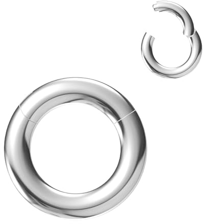 NewkeepsR 316L Edelstahl Hinged Segmentring Augenbraue Conch Daith Helix Lippe Nase Ohr Rook Septum Clicker Ringe