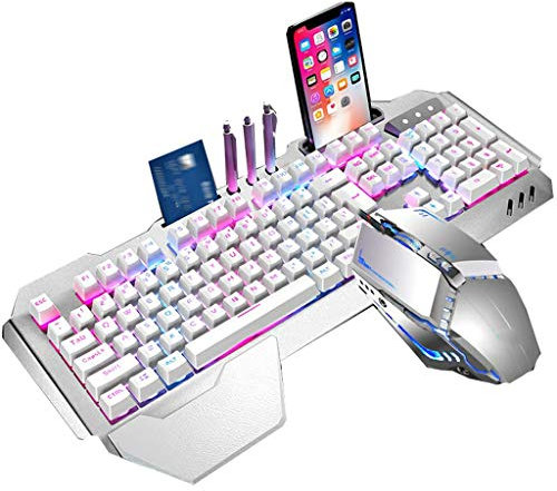 ARCH Retroilluminazione della Tastiera Meccanica Kit Tastiera E Mouse, Pen Tray, Porta Cellulare Slot, Poggiapolsi, Tastiere da Gioco Impermeabile for Il Computer Portatile del PC Games