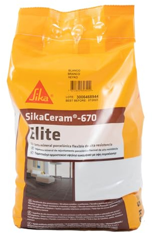 Sika Ceram-670 Elite, Blau, flexible Mineraldichtung, hohe Widerstandsfähigkeit, farbig, für Fugen von 2 – 12 mm, für Verkleidungen und Pflastersteine, 5 kg