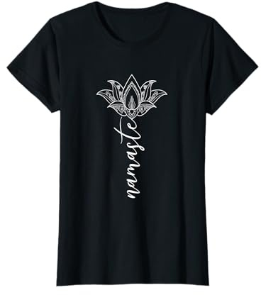 Wellness Yoga Lehrer Meditation Lotusblüte Namaste T-Shirt